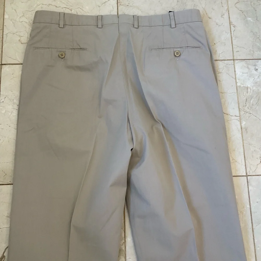 Ermenegildo Zegna Casual Khaki Trousers, 100% Cotton, Elegant Casual, Mens Sz 36